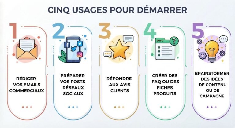 5 usages ChatGPT pour PME infographie